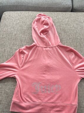 Juicy Couture Soft Pink Velour Zip Hoodie
